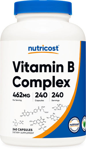 Nutricost Vitamin B Complex 462Mg 240 Capsules - With Vitamin C - Energy Complex