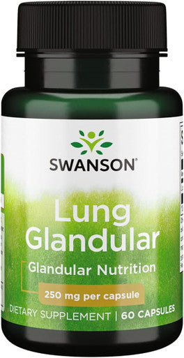 Swanson Raw Lung Glandular 250 Milligrams 60 Capsules