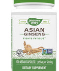 Nature'S Way Premium Herbal Asian Ginseng, Fights Fatigue*, 1,120Mg Per Serving, 100 Capsules
