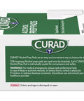 Curad Alcohol Disinfectant Prep Pads 2-ply Medium Size 200 Count