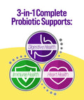 Culturelle 3in1 Complete Probiotic Daily Formula Once Per Day Probiotic Supplement Helps Your Digestive System Work Better Supports Natural Immune Defenses Plus Omega 3s NonGMO 30 Count