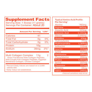 SKINNLY Multi Collagen Powder Protein, Type 1-2-3-5 &10 -Hydrolyzed Collagen Peptides Supports Skin,Hair,Nails And Gut Lining Health, Grass-Fed -Gluten Free-8Oz