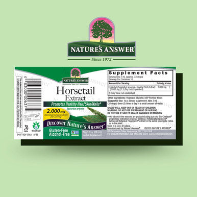 Nature'S Answer Alcohol- Horsetail Herb Extract Supplement 1-Fluid Ounce | Hair Skin & Nails Support | Promotes Urinary Tract Health | Strengthen Joints