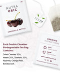 Nutra Tea NUTRAURIC - Uric Acid Cleanse and Kidney Support Kidney Cleanse Tea Includes Cherry Nettle & Turmeric - 20 Enveloped Tea Bags - by Nutra Tea - Herbal Tea