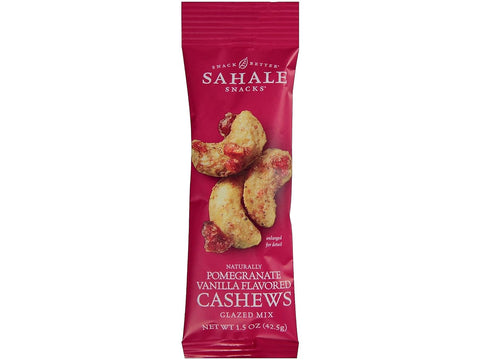 Sahale Snacks 2398773 Sahale Snacks Nuts Pomegranate Vanilla Flavored Cashews 1.5 Oz.
