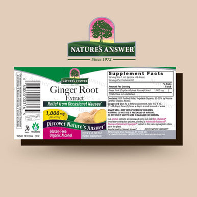 Nature'S Answer Ginger Root Extract Supplement with Organic Alcohol 2-Fluid Ounces | Supports Digestion