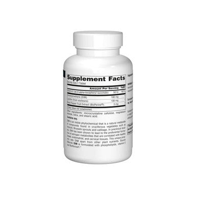Source s DIM, Diindolylmethane 100mg with BioPerine, Vitamin E & More - 120 Tablets