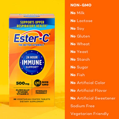 Ester-C 500 mg 24 Hour Vitamin C for Immune Support 90 Tablets
