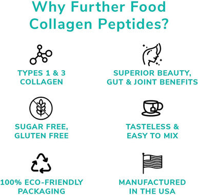 Further Food Premium Unflavored Collagen Peptides Powder Supplement Premium GrassFed Keto Protein Hydrolyzed Collagen Powder for Maximum Absorption for Men and Women28 Servings
