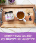 Garden of Life Organics Fair Trade Gelatinized Peruvian Maca Root Energy Boost 7.93 Oz (225G) Powder With Probiotics Certified Organic Non-Gmo Vegan & Gluten Free Herbal Supplements