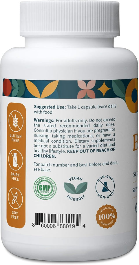 Pattern Wellness Berberine Supplement With Organic Ceylon Cinnamon Antioxidant & Metabolic Support Whole Body Wellness Non-Gmo 60 Vegan Capsules