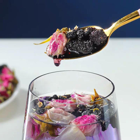 Mulberry Black Wolfberry Rose Tea 7.05oz / 200g, mixed flower fruit tea Ã¯Â¼Å’Good tea, a healthy drink.