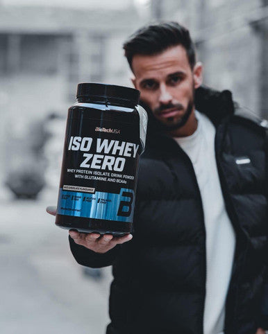 BioTechUSA Iso Whey Zero Premium Whey Protein Isolate with Native Whey Isolate, Added BCAA and glutamine, 908 g, White Chocolate