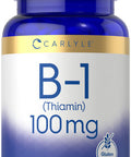 Carlyle Vitamin B-1 | 100Mg | 300 Tablets | Non-Gmo And Gluten Free Thiamin Supplement
