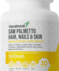 Hair, Nails & Skin Care With Saw Palmetto, Biotin, Amla, Vitamins A, C, E, Zinc, Copper, Black Seed Extract, Fo-Ti - 60 Non-Gmo, Gluten Free, Veggie Capsules For Men And Women