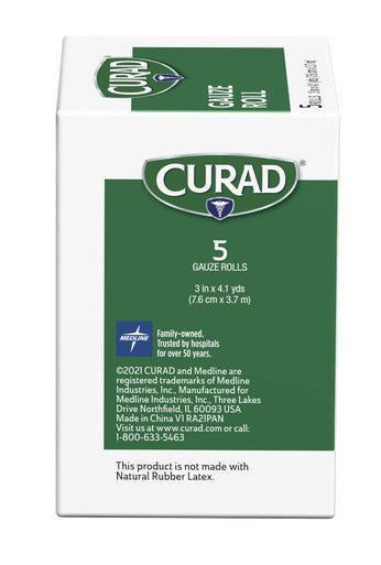 Curad Stretch Rolled Gauze 3" x 4.1 yds. Pack of 24