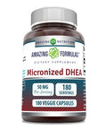 Amazing Formulas Micronized Dhea Supplement | 50 Mg Per Serving | 180 Veggie Capsules | Non-Gmo | Gluten Free | Made In Usa