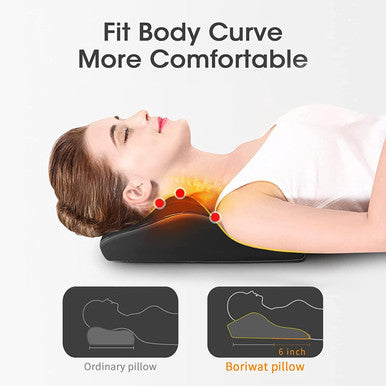 Boriwat Back Massager With Heat, Massagers For Neck And Back, 3D Kneading Massage Pillow For Back, Neck, Shoulder, Leg Pain Relief, Gifts For Men Women Mom Dad, Stress Relax At Home Office And Car