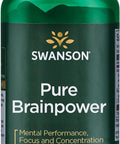 Swanson Pure Brainpower Brain Health Cognitive Memory Focus Support Brain-Derived Neurotrophic Factor (BDNF) Herbal Supplement (Ginkgo Biloba Bacopa Monnieri) 60 Veggie Capsules (Veg Caps) Vegan