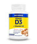 Enzymedica Organic Vitamin D3 +K2, 60 Count