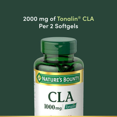 Nature's Bounty Tonalin Pills And Dietary Supplement Diet And Body Support 50 Rapid Release Softgels 1000 Mg