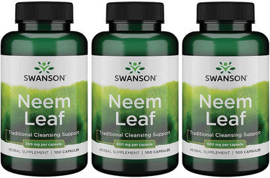 Swanson Premium Neem Leaf Immune Health (500 mg 100 Capsules) - 3 Pack