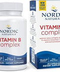 Nordic Naturals Vitamin B Complex 45 Capsules Thiamine Riboflavin Niacin B6 and B12 Folate Biotin Pantothenic Acid Heart Brain Health Energy Metabolism NonGmo Servings