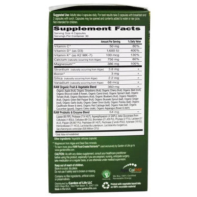 Garden of Life Vitamin Code Raw Calcium - 120 Capsules (Pack Of 2)