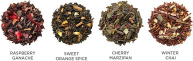 Tea Forte Warming Joy Holiday Petite Tea Tree Stocking Stuffer Tea Sampler Set Assorted Winter Organic Tea Bags Variety 4 Tea Infuser Bags