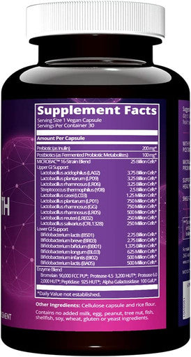 MRM Nutrition Extra Strength Probiotics | Intestinal + Immune Health | Prebiotics + postbiotics | 25 Billion Cells | Good Bacteria for Gut Health| 16 Bacterial strains | Shelf Stable | 30 Servings