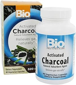Activated Charcoal 90 Veg Caps By Bio Nutrition Inc