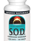 Source s S-O-D, Superoxide Dismutase - Dietary Supplement - 180 Tablets
