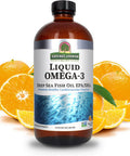 Nature'S Answer Liquid Omega-3 | Deep Sea Fish Oil with EPA/DHA Dietary Supplement | Cardiovascular Support | No Preservatives & Gluten- 16oz (Pack of 1)