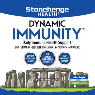 Stonehenge Health Dynamic Immunity Daily Supplement 10-In-1 Immune Boosters Zinc, Elderberry, Echinacea, Vitamin C & Probiotic L. Acidophilus ÃƒÂ¢Ã¢â€šÂ¬Ã¢â‚¬Å“ Supports Immune System & Respiratory Health, 60 Capsules