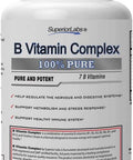 Superior Labs B Vitamin Complex Superior Absorption 100 NonGMO Safe from Additives Stearates Gluten and Other Allergens Regulate Digestive System and Support Metabolism 60 Vegetable Caps