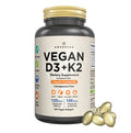 Amandean Vitamin D3 K2. Vegan D3 5000 iu from Algae. All- MK-7 K2. 120 Softgels. Plant-Based & Carrageenan Free. Organic Coconut Oil Blend. Vit D + K for Mood, Bones, Heart, Teeth, Immune Health.