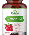 Zazzee D-Mannose, 1000 Mg Per Serving, 180 Vegan Capsules, 3 Month Supply, Potent & Fast-Acting, 100% Pure, Natural Cleansing Sup