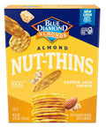 Blue Diamond Almonds Nut Thins Gluten Cracker Crisps Hint of Sea Salt 4.25 Oz Boxes (Pack of 1)