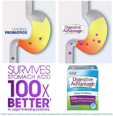 Schiff Digestive Advantage Daily Probiotic 30 Capsules (Pack of 6)