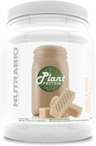 Nutrabio Plant Protein Complete Amino Acid Profile 20G of Protein per Scoop Gluten and Dairy Zero Fillers Naturally Sweetened Non-GMO USA Made Protein Powder (Vanilla Wafer)