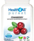 Cranberry 10,000mg 90 Capsules (V) . Purest: no additives, Vegan Capsules (not Tablets). Made in The UK by Health4All