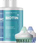 Biotin Shampoo And Conditioner With Scrubbers - Hair Shampoo Brush And Scalp Exfoliators With Volumizing Shampoo And Conditioner Set Made With Rosemary Essential Oil And Biotin For Thinning Hair 16Oz
