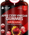 Leaf Products Apple Cider Vinegar Gummies Vegan With The Mother High Strength + Vitamin B12 Folate Pomegranate & Beetroot Fresh Pure Unfiltered Vinegar Not Powder Apple Cider Vinegar Gummy 1 Per Serving