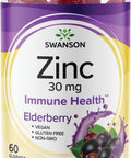 Swanson Zinc Gummies - 60 Elderberry Gummies - Vitamin Supplement for Antioxidant Activity and Immune Support