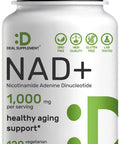DEAL SUPPLEMENT NAD+ Supplement 1,000mg Per Serving 120 Veggie Capsules