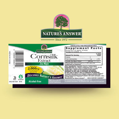 Nature'S Answer Alcohol- Cornsilk 2000mg 1oz Extract | Urinary Tract Support | Natural Diuretic | Gluten- Non-GMO Vegan | Single Count