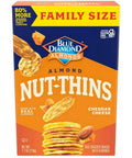 Blue Diamond Almonds NutThins Gluten Cracker Crisps Hint Of Sea Salt Family Size Sea Salt 7.7 oz (Pack of 1)