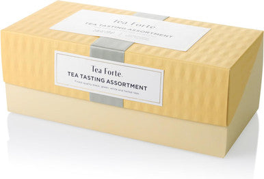 Tea Forte Presentation Box Tea Sampler Set Assorted Variety Handcrafted Pyramid Infuser Bags (Asst Tea Tasting) 20 Count (Pack of 1)