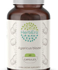 HerbEra Agaricus Blazei 60 Capsules, 500 mg, Agaricus (Agaricus blazei murill) Dried Mushroom (60 Capsules)
