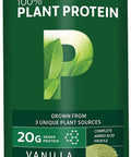 Biochem 100 Plant Protein Vanilla 12.4 oz 20g Vegan Protein Complete Amino Acid Profile KetoFriendly Calcium Iron NonGMO Meal Replacement No Added Sugar